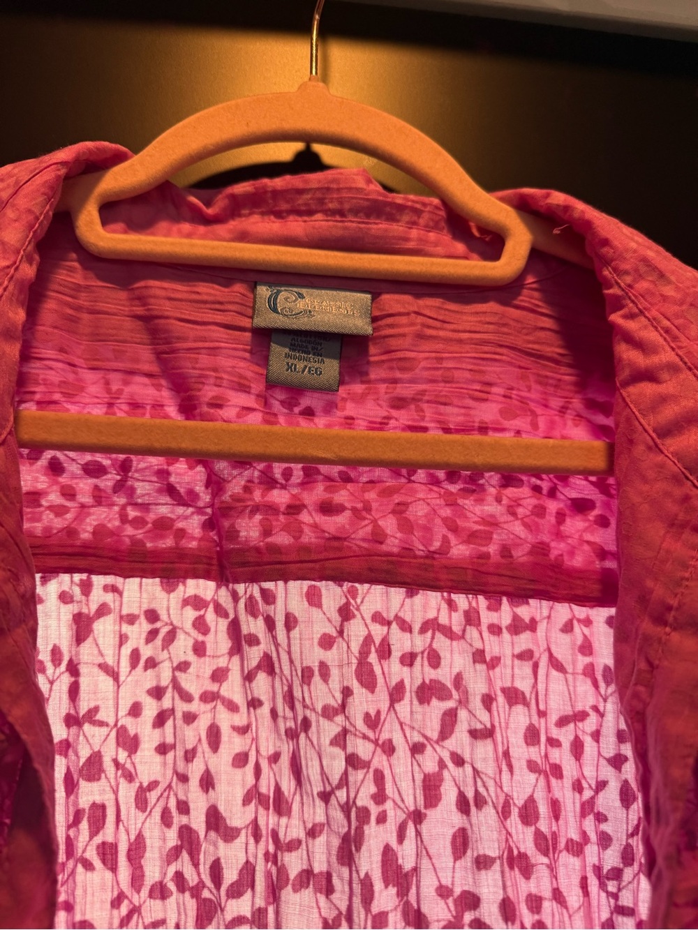 Casual Pink Floral Lined Kids Jacket - Comfort Fit